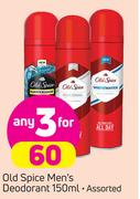 Old Spice Men's Deodorant-3x150ml