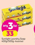 Sunlight Laundry Soap-3x400g/500g