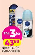 Nivea Roll On-3x50ml