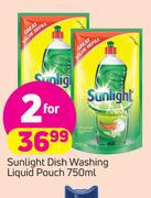 Sunlight Dish Washing Liquid Pouch-2x750ml