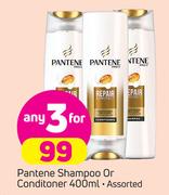 Pantene Shampoo Or Conditoner-3x400ml