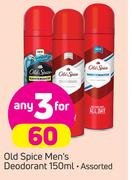 Old Spice Men's Deodorant Assorted-3 x 150ml