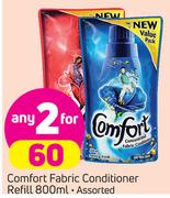 Comfort Fabric, Conditioner Refill Assorted-2 x 800ml