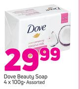 Dove Beauty Soap Assorted-4 x 100g