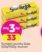 Sunlight Laundry Soap Assorted-3 x 400g/500g