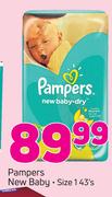 Pampers New Baby Size 1-43's
