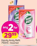 Handy Andy Refill Assorted-2 x 750ml