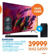 Samsung 75" QLED TV 75Q6FNAK Plus A Samsung Wireless Soundbar HW-N450