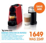 Nespresso Essenza Mini D30 ZA Bundle