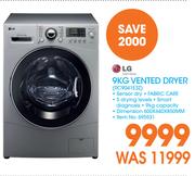 LG 9Kg Vented Dryer RC9041E3Z