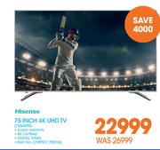 Hisense 75 inch 4K UHD TV 75A6500