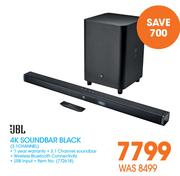 JBL 4K Soundbar Black(3.1 Channel)