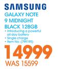 Samsung Galaxy Note 9 Midnight Black 128GB