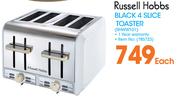 Russell Hobbs Black 4 Slice Toaster(RHWWT-01)-Each