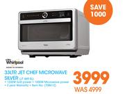 Whirlpool 33Ltr Jet Chef Microwave Silver JT 469 SL