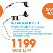 JBL In Ear Bluetooth Headphone REFLECTMINI