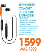 Sennheiser CX6 00BT Bluetooth Earphone CX6 00BT