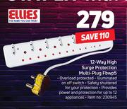 Ellies 12 Way High Surge Protection Multi Plug FBWP5