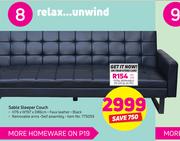 Sable Sleeper Couch H76 x W197 x D86cm