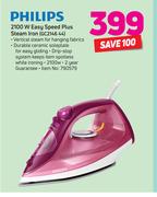 Philips 2100W Easy Speed Plus Steam Iron GC2146 44