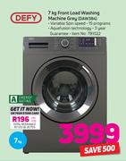 Defy 7Kg Front Load Washing Machine Grey DAW384