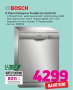 Bosch 12 Place Dishwasher Metallic SMS40E18ZA