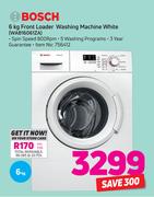 Bosch 6Kg Front Loader Washing Machine White WAB16061ZA