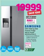 Samsung 535Ltr Side By Side Freezer Fridge Mirror Finish RS51K54F02A F
