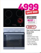 Defy Eye Level Oven & Ceran Hob DCB017