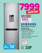 Samsung 309Ltr Bottom Freezer Fridge Silver RB29HWR3DSA U