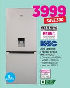 KIC 298Ltr Bottom Freezer Fridge MET FRIDGE