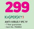Kaspersky Anti Virus 1 1PC 1Y