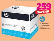 Hp A4 Paper Box 5 x 500 Sheet White