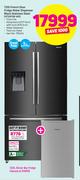 Hisense 720L French Door Fridge Water Dispenser Black Stainless Steel+120L Silver Bar Fridge H720FSB