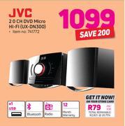 JVC 2.0 CH DVD Micro HiFi UX-DN300