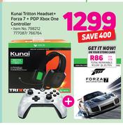 Kunai Tritton Headset + Forza 7 + PDP XBox One Controller