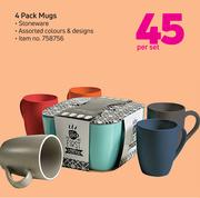 4 Pack Mugs-Per Set