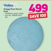 Waltex Shaggu Plush Round Rugs-Each