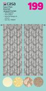 Casa 2 Pack Assorted Jacquard Curtain