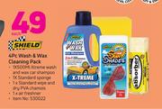 Shield 4Pc Wash & Wax Cleaning Pack