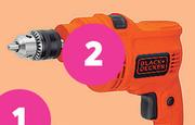 Black & Decker 550W 10mm Single Speed Hammer Drill