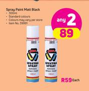 Spectra Spray Spray Paint Matt Black 300ml-For Any 2