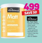 Homestead Matt Walls-20Ltr