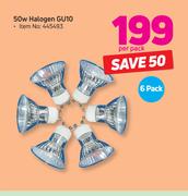50W Halogen GU10-6 Per Pack