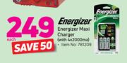 Energizer Maxi Charger With 4x2000ma-Each