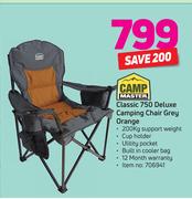 Camp Master Classic 750Delux Camping Chair Grey Orange