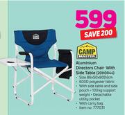 Camp Master Aluminium Directors Chair With Side Table 20H0044