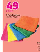 5 Piece Terry Bulk-Per Pack