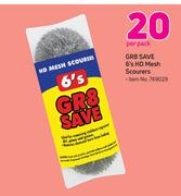GR8 Save HD Mesh Scourers-6's Per Pack