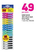 GR8 Save Soft Grip Pegs-36's Per Pack